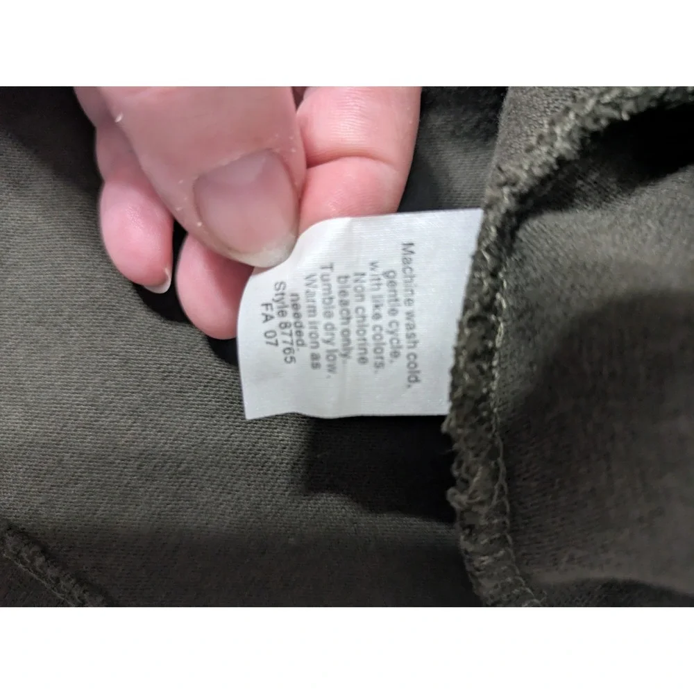 J Crew Sweater Men XL Olive Green Solid Quarter Zip Pullover‎ Preppy Casual